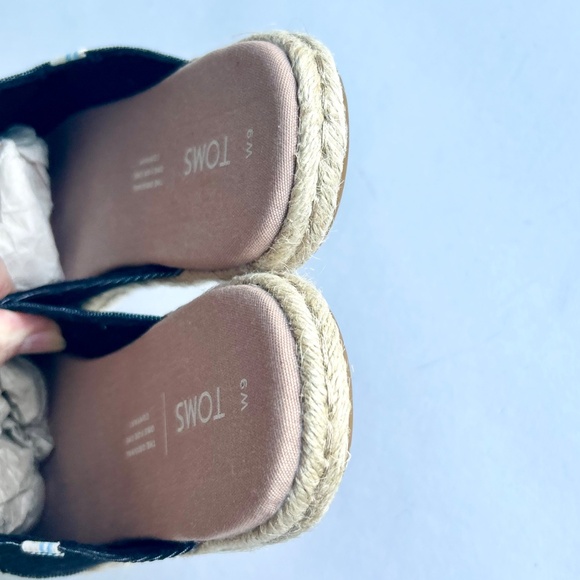 New Tom’s Grey Fabric Espadrille Mules size 9 - Picture 14 of 14